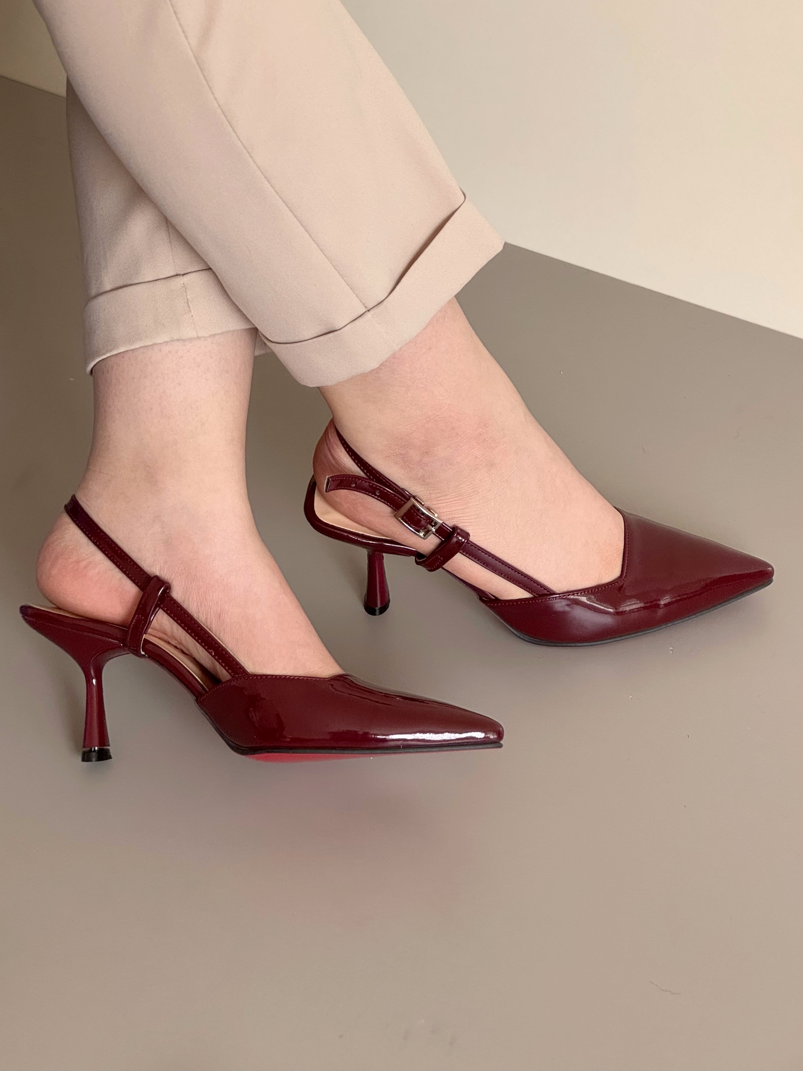 کفش مجلسی دو پل آلبالویی