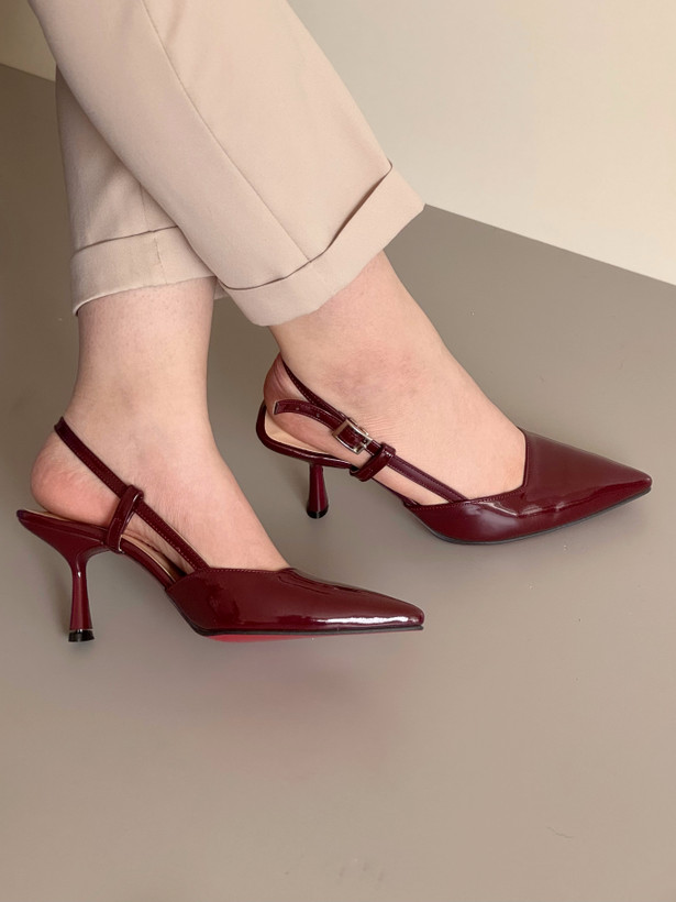 کفش مجلسی دو پل آلبالویی