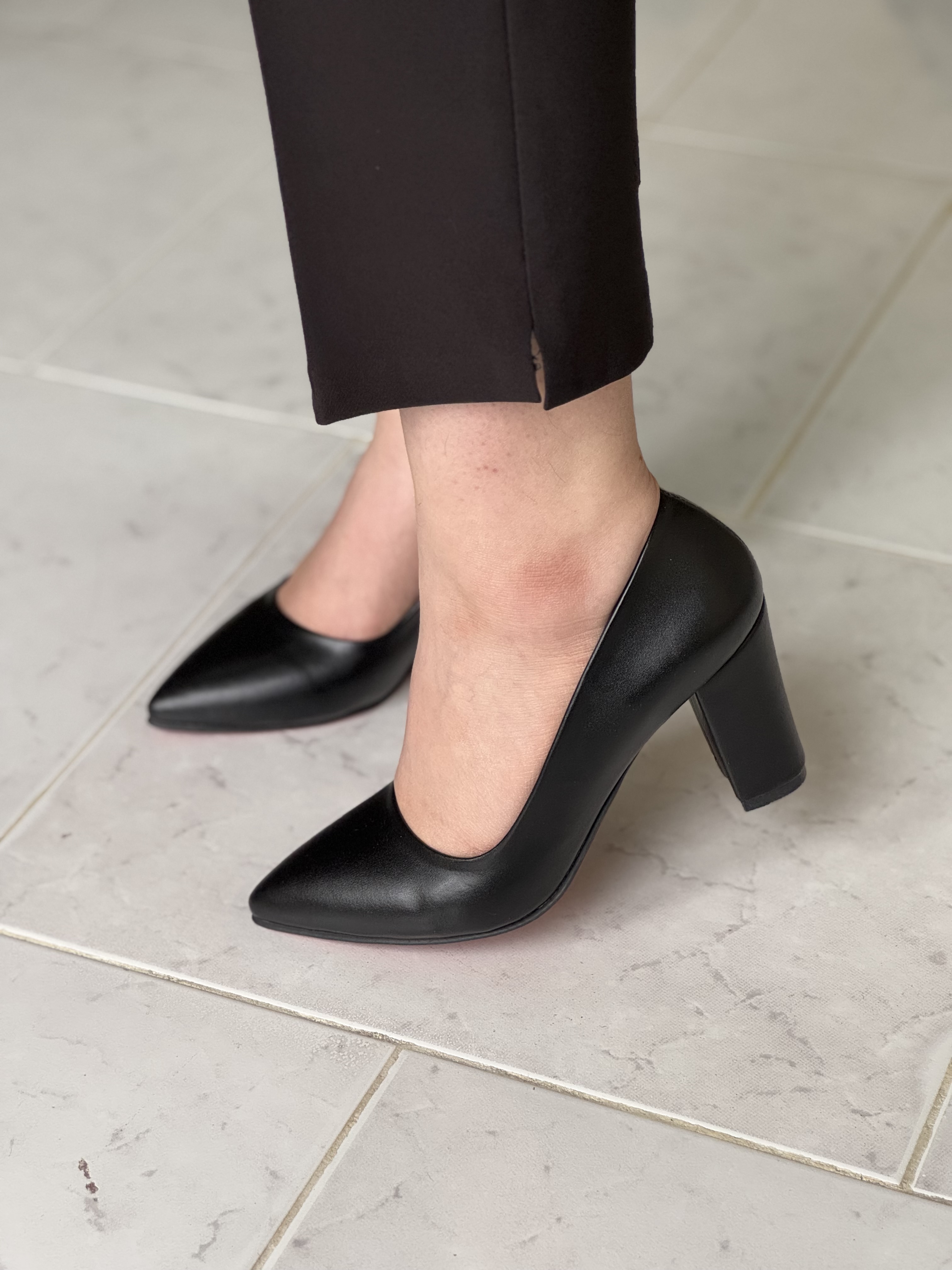 کفش مجلسی  پاشنه پهن مشکی